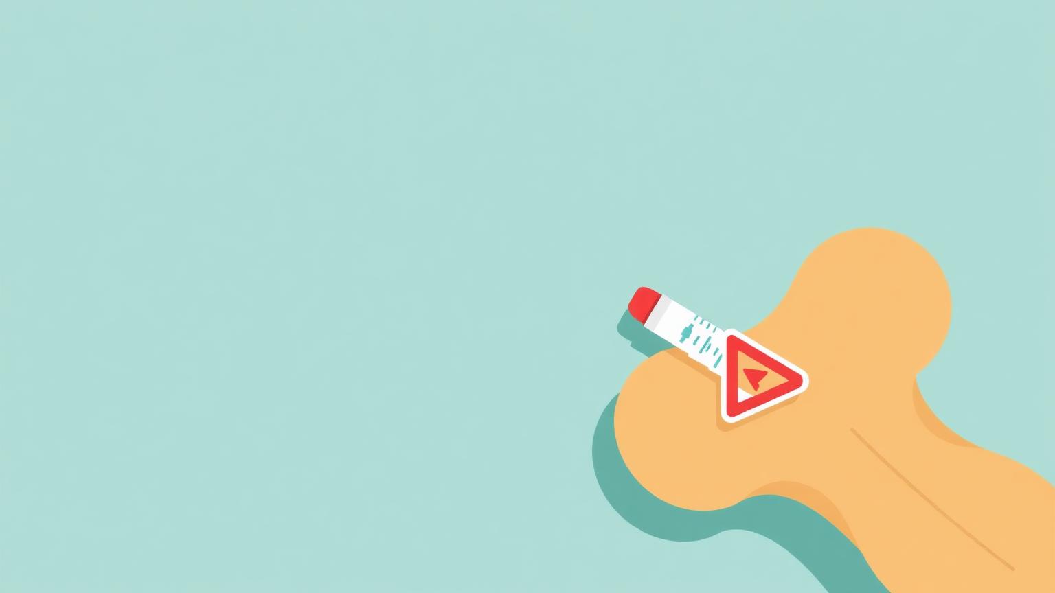 Illustration of a peanut with a warning triangle and an EpiPen-style injector